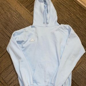 Baby blue adidas style sweater hoodie